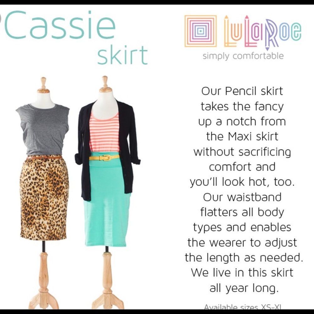 Lularoe Cassie Skirt. Listing for skirt only - Picture 8 of 8